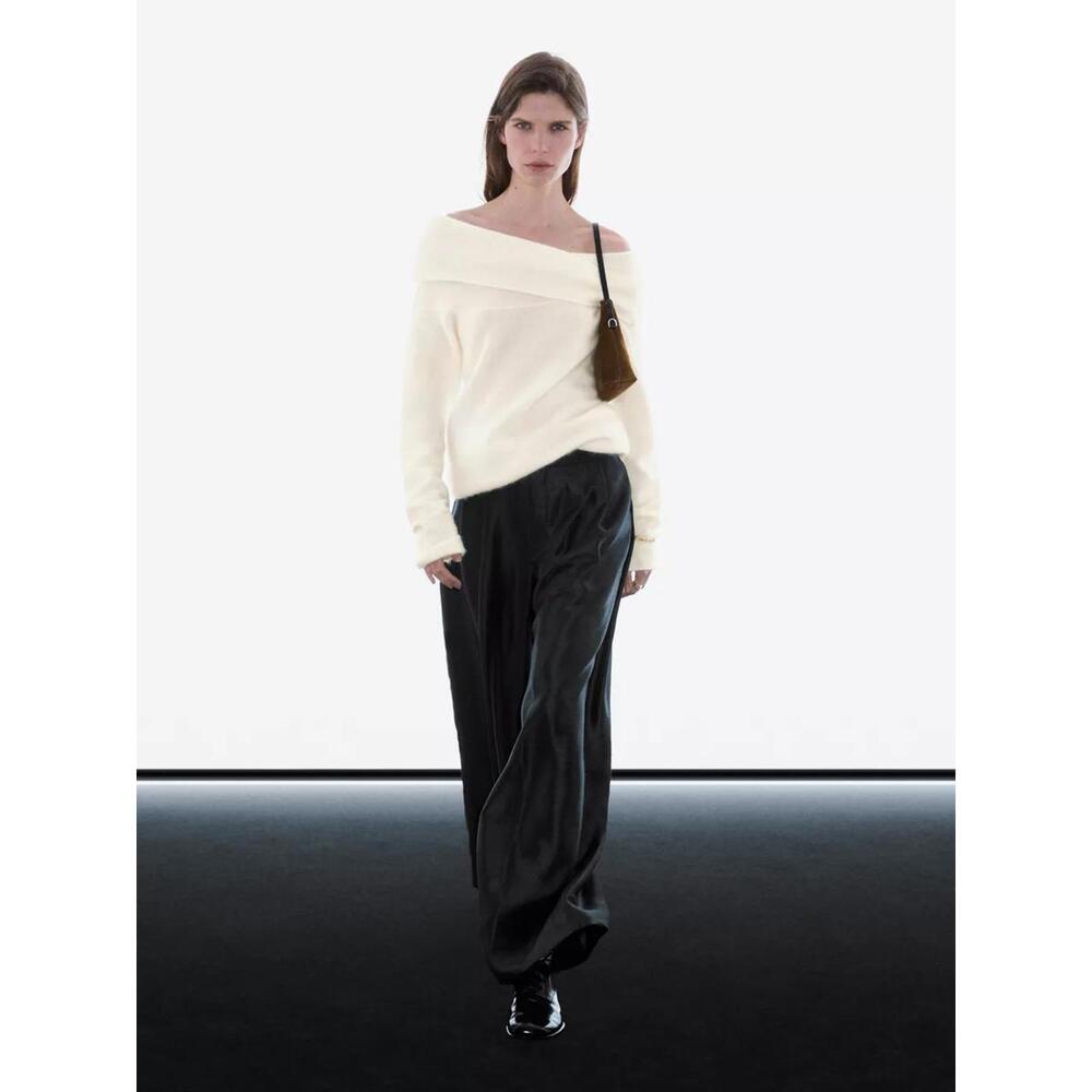 Massimo Dutti Wide-leg Voluminous Trousers - Size 10‎